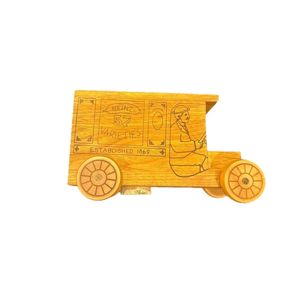 Vintage Toystalgia Heinz 57 Wooden Delivery Truck Toy Bank